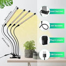 Wolezek Grow Lights for Indoor Plants, 80 LED 4 Heads Full Spectrum Grow Light with Clip, Plant Light with 5000K 3000K 660nm LED Chips, Auto Timer 6 12 16 Hrs, Grow Lamp for Seed Starting by GreenHaven Gardens