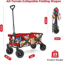 Creative Outdoor Original Folding Wagon All-Terrain Wheels by GreenHaven Gardens
