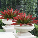 Artificial Agave Plants,Large UV Resistant Fake Agave Planters for Indoor and Outdoor Decorating Tropical Plant Succulents Greenery Indoor Decor (2Pack,22" Red) by CozyNest Decor