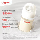 Pigeon PPSU Nursing Baby Bottle Wide Neck, Anti-Colic, Streamlined Body, Natural Feel, Easy to Clean, 8.1 Oz(Pack of 2), Includes 2pcs M Nipples (3m+) by TinyTreasures Baby Boutique