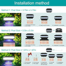 Sumaote Solar Post Lights 160LM 52 LED - 6x6 Post Cap Solar Light Outdoor Deck Fence Lights fit 4x4 5x5 6x6 Wood Posts, IP65 Waterproof for Garden Porch Patio, 6000K White Lighting, 4 Pack by GreenHaven Gardens
