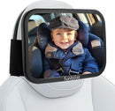 Funbliss Fixed Headrest Baby Car Mirror, Car Mirror for Baby Compatible with Tesla and other vehicles,360° Rotation, Shatterproof Plastic, No Assembly Required by TinyTreasures Baby Boutique
