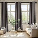 MIULEE Grey Blackout Curtains for Bedroom Living Room 96 Inches Long 2 Panels, Thermal Insulated Room Darkening Drapes Solid Grommet Top Noise Reduction Light Blocking Window Treatments 40x96 Inch by TinyTreasures Baby Boutique