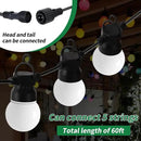 Outdoor String Lights 12 feet G50 Anti-Fall Waterproof Retro lampshade IP65 Waterproof 6 Color Lights Suitable for Garden Parties More Dazzling by GreenHaven Gardens