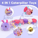 Baby Girl Toys 0-3-6 Months Musical Stuffed Animals Plush Caterpillar Toy with Crinkle Rattles Tummy Time Sensory Learning Toys for Infants 6-9-12 Months Newborn Girls Boys Essentials Shower Gifts 1 by TinyTreasures Baby Boutique