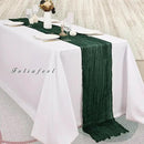 Emerald Green 20 Pack Cheesecloth Table Runner 10FT Boho Fabric Rustic Cheese Cloth Table Runner for Wedding 20 x 120 Inch Long Bridal Shower Baby Shower Gauze Sheer Birthday Party Table Decorations by CozyNest Decor