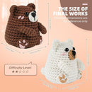 MOREJMTT Crochet Kit for Beginners, Learn to Crochet, Include Easy Knitting Soft Yarn, Step-by-Step Video Tutorial, Hook, Holiday Birthday Gift for Adults and Kids(Polar & Brown Bears) by TinyTreasures Baby Boutique