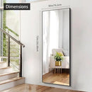 30x72inch Bathroom Mirror, Black Rectangle Mirror with Thin Frame, Large Rectangular Wall Mirror for Bathroom, Living Roomm, Hair Salon, Big Farmehouse Mirror Hang Horizontal/Vertical by CozyNest Decor