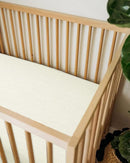 Bassinet Sheet for Baby Boy and Girl, Fitted Sheets for Rectangle, Oval, Hourglass Bassinet Mattress, Muslin Moses Basket Sheets with Neutral Style (Cream) by TinyTreasures Baby Boutique