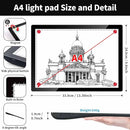 Rechargeable A4 Light Box for tracing,Magnetic Light pad Built-in 2500mAH Battery,5 Levels of Brightness Light Table,Portable Light Board for Diamond Painting Drawing,Sketching,Animation,X-ray by TinyTreasures Baby Boutique