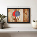 ElephantStock Ping Pong Wall Art - Horizontal Framed Canvas - 1-Piece Living Room Wall Decor - Photography Canvas Print - Brown and Red Decor for Wall - 13" X 9" by CozyNest Decor