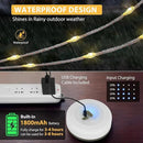 Camping String Lights, 4 in 1 Quick Storage 32.8FT Rechargeable Tent Lights with 9 Modes Hanging Waterproof Camp Lamp Camping Essentials for AwnTent Hiking Garden Bedroom Festival(Warm +RGB)-2Pack by GreenHaven Gardens