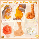 6 Packs Gradient Orange Slime Kit - Cloud Slime, Butter Slime & Clear Slime, Crunchy Slime for Kids with Various Slime Add-ins, Non Stick Slime Party Favors for Girls and Boys, 360ml Kids Slime(Bread) by TinyTreasures Baby Boutique