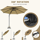Abba Patio 10FT Vienna Offset Patio Umbrella Outdoor Cantilever Umbrella with 360° Rotation Design and Easy Tilt Adjustment UV 50+ Protection 8 Ribs for Backyard Garden Deck Pool Patio, Brown by GreenHaven Gardens