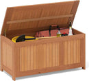 Tangkula 58 Gallon Wood Deck Box, 3-in-1 Patio Storage Bench Stool w/Flip Top for Cushions, Pool Supplies, Gardening Tools, Outdoor Container Chest for Garden, Backyard, Poolside by CozyNest Decor