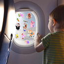 Brand, Cute Animals 21PCS Thick Gel Clings Stickers for Kids, Animal Decals, Airplane Birthday Party Supplies, Wide Application, Removable, Reusable, Cartoon Pattern, Indoor Usage by CozyNest Decor
