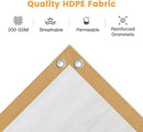 VICLLAX Shade Fabric Sun Shade Cloth with Every 2 FT Grommets for Patio Garden Pergola Cover Canopy 8x19 FT, Cream by GreenHaven Gardens