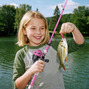 Kids Fishing Pole Set, Telescopic Fishing Rod Reel Combo Kids Starter Kit with Lures Tackle Box, Foldable Stool and Portable Bag for Boys Girls Younth by TinyTreasures Baby Boutique