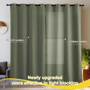 NICETOWN Grommet Blackout Curtains for Living Room Bedroom Window Panels, Thermal Insulated Soundproof Sliding Door Curtains for Patio Glass Door (W52 x L95 Inch, 2 Panels, Dark Mallard) by TinyTreasures Baby Boutique