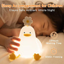 Cute Duck Night Light for Baby, Kids, Toddler, Ambient Nursery Nightlight, Soothing Lamp 3 Level Dimmable, Sleeping Accompanion for Bedroom Bedside, Rechargeable Battery, 30 Min Timer Off by TinyTreasures Baby Boutique