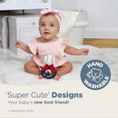 Bearington Baby Lil’ Slugger, 5.5 Inch Red, White and Blue Plush Stuffed Baby Baseball Soft Ring Rattle - Baseball Toys by TinyTreasures Baby Boutique