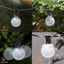 LED Outdoor String Lights 25Ft G40 Frosted White Globe Patio Lights Waterproof with 27 Shatterproof LED Bulbs, Hanging Outdoor Christmas Decorations Lights for Backyard Bistro Wedding Party Garden by TinyTreasures Baby Boutique