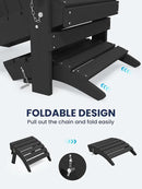 KINGYES Folding Adirondack Ottomans Set of 4 for Adirondack Chair, Black by GreenHaven Gardens