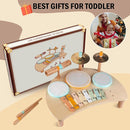 Toddlers Drum Set Toys for Toddlers 1-3,Baby Drum with Xylophone,Musical Instruments Toy, Kids Wooden Montessori Toys Birthday Gift for Boys Girls by TinyTreasures Baby Boutique