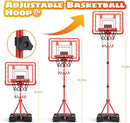 Kids Indoor Basketball Hoop with Scoreboard & Timer,Toddler Adjustable Height Basketball Goal Toy for Outdoor Backyard,Sports Game Play by TinyTreasures Baby Boutique