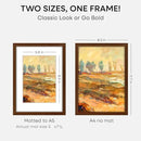 Homeforia A4 Picture Frame Brown Wood, High-End Dark Oak 8.3 x 11.7 Poster Walnut Frames Matted to 5.8 by 8.3 inch Photo, A4 Size Wooden Frame with Mat for A5 Print, Tempered Glass, Wall Kit, Set of 1 by CozyNest Decor