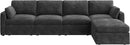 HONBAY Modular Sectional Couch with Storage Ottoman, Sectional Sofa with Storage Seats, L Shaped Sectional Couches for Living Room, Grey by CozyNest Decor