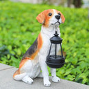 Solar Dog Statue Outdoor Decor - Beagle Dog Statue With Solar Lights for Patio, Lawn & Garden, Housewarming Gift by CozyNest Decor