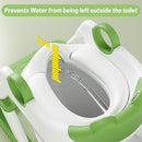 Frog Potty Training Seat, Upgrade Toddler Toilet Seat for Kids Boys Girls, 2 in 1 Potty Training Toilet for Kids, Splash Guard Anti-Slip Pad Step Stool by TinyTreasures Baby Boutique