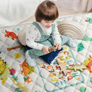 Baby Play Mat 71" X 59" Playpen Mat Upgraded Thicken Baby Floor Play Mat Non-Slip Cushioned Crawling Mat Waterproof Activity Playmats for Babies Toddlers Infants (71X59, Letter Dino) by TinyTreasures Baby Boutique