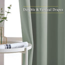 NICETOWN Room Darkening Curtains and Drapes for Window 95" L - Triple Weave Energy Saving Thermal Insulated Solid Grommet Blackout Panels for Patio (80" Wide per Panel, 2 Panels, Sage Green) by TinyTreasures Baby Boutique