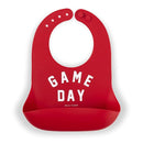 Baby Bib for Eating by Bella Tunno, Waterproof Silicone Bib with Large Food Catcher, Adjustable Fit for Babies 4-12 months & Toddlers 1-3 Years, Boys & Girls, Game Day by TinyTreasures Baby Boutique