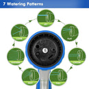 RESTMO Garden Hose Nozzle, Heavy Duty Metal Water Hose Nozzle with 7 Adjustable Spray Patterns, High Pressure Hand Sprayer with Flow Control, Best for Watering Plant & Lawn, Washing Car & Pet, Blue by GreenHaven Gardens