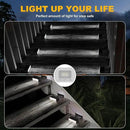 T-SUN Solar Step Light Outdoor, 6 Pack Solar Stair Lights, 6000K Step Lights Outdoor Solar Powered Waterproof LED Outdoor Solar Lights for Steps Deck Court Garden Balcony Patio Stair Porch by GreenHaven Gardens