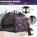 Portable Hexagon Kids Play Tent with LED Strip Lights Indoor Children Play House Easy Set-up Space Dream Tent for Night.4-5 Person Large Tents & Birthday Gifts by TinyTreasures Baby Boutique