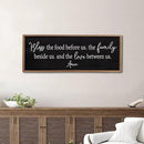 Bless the Food Before Us Sign Wall Decor 40"X15" Large Farmhouse Dining Room Wall Decor Framed Wood Rustic Home Wall Art Kitchen Decoration (Wood Black) by CozyNest Decor