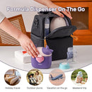 NCVI Baby Formula Dispenser On The Go, Formula Container To Go, Formula Holder for Travel, Outdoor Picnic with Baby Infant, Portable Container for Milk Powder, Snacks, Candy, Fruits (Purple) by TinyTreasures Baby Boutique