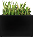 Metal Rectangular Planter, 35.5"x 10"x 28" Black Planter Box for Outdoor, Easy Installation Galvanized Steel Planter with Drainage Holes, Outdoor Planter for Porch/Patio/Garden by GreenHaven Gardens