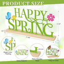 COCHIE Metal Happy Spring Sign, Spring Decorations for Home, Office, Shelf, Mantel, Indoor, Spring Flower Decor, Spring Butterfly Table Top Party Decoration (Spring) by CozyNest Decor