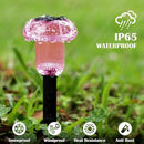 Halloween Solar Lights Outdoor 16 Pack Pink Purple LED Waterproof Mushroom Outside Lights for Yard Garden Patio Pathway Walkway Landscape Halloween Decorations by CozyNest Decor