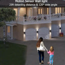 Motion Sensor Outdoor Wall Lights, Dusk to Dawn Exterior Light Fixtures with 3 Modes, Modern Up Down Wall Sconce, Waterproof Aluminum Porch Light for Garage, Patio, Front Door by GreenHaven Gardens