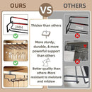 LINFIDITE Wine Glass Holder 2PCS Stemware Rack Hanger Under Cabinet Wine Glass Rack Kitchen Hanging Storage Rack Organizer,Black by CozyNest Decor