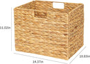 Storage Baskets，Wicker Baskets,Hyacinth Basket For Shelf,Folding 2 Packs Handmade Woven, Seagrass Baskets,Shelf Baskets For Storage Toys Books And Clothes and Other What You Want by TinyTreasures Baby Boutique