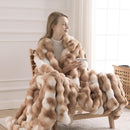 Cozy Faux Fur Throw Blanket for Couch-Warm Fuzzy Throw Blanket, Soft Plush Thick Bubble Blankets for Bedroom and Living Room, Furry Luxury Blanket, 50 x 60, Tie-Dye Brown by CozyNest Decor