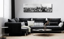 Black and White Wall Art Dallas Skyline Cityscape Skyscrapers Canvas Print Painting Landscape Texas City Buildings Pictures Modern Artwork for Man Room Office Living Room Decoration 13.8"x47.3" by CozyNest Decor