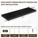36 Inch Floating Shelves, 36"x9.25"x1.5" Inch Deep Floating Shelves for Wall, Wooden Shelves for Bathroom, Bedroom, Living Room, Black by CozyNest Decor
